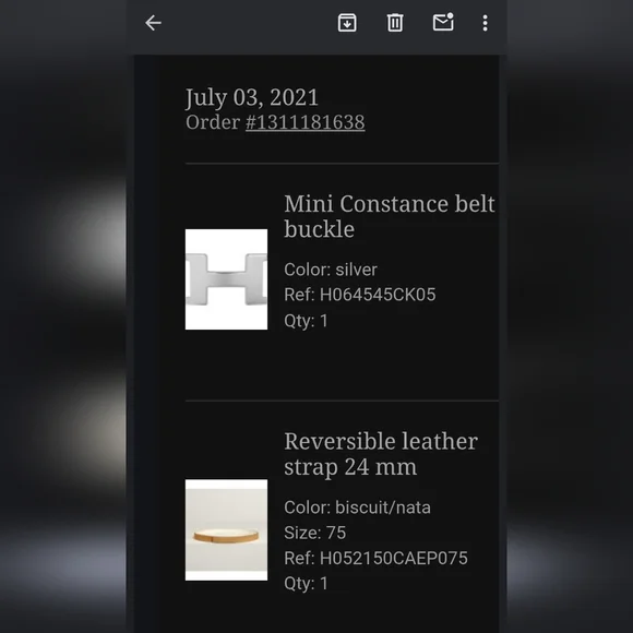 Hermes Mini Constance Reversible Belt 24mm - Picture 11 of 11